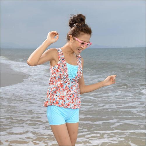 奇海(qihai) 泳装 女士显瘦游泳衣带胸垫分体两件套泳装xl号3251-3