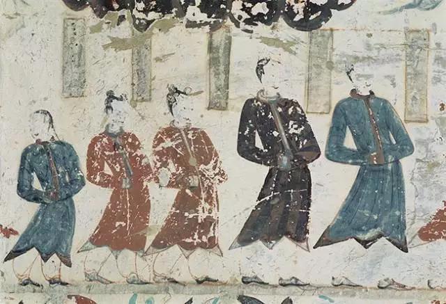 鲜卑男子常服 西魏 莫高窟第285窟 北壁