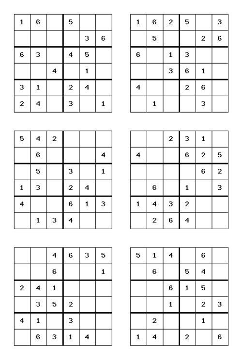 六宫格数独100题.doc