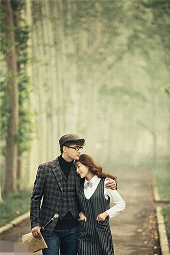 文艺范小清新情侣婚纱照