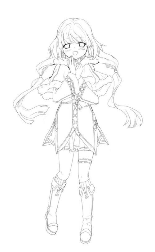 q版初音未来简笔画全身