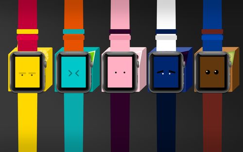 苹果手表壁纸设计 apple watch屏保设计 表带配套壁纸