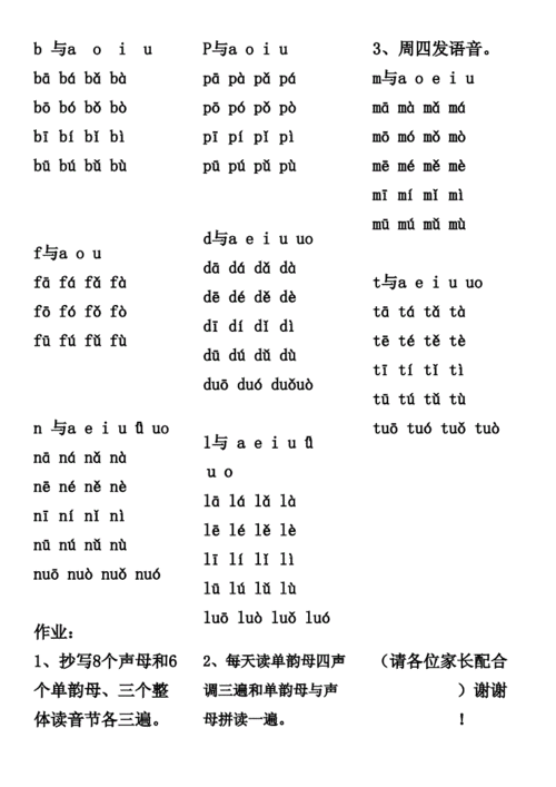 bpmfdtnl与单韵母拼读.docx 3页