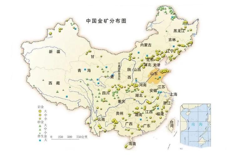 砂金主要分布于黑龙江,占27.7%.其次为四川占21.