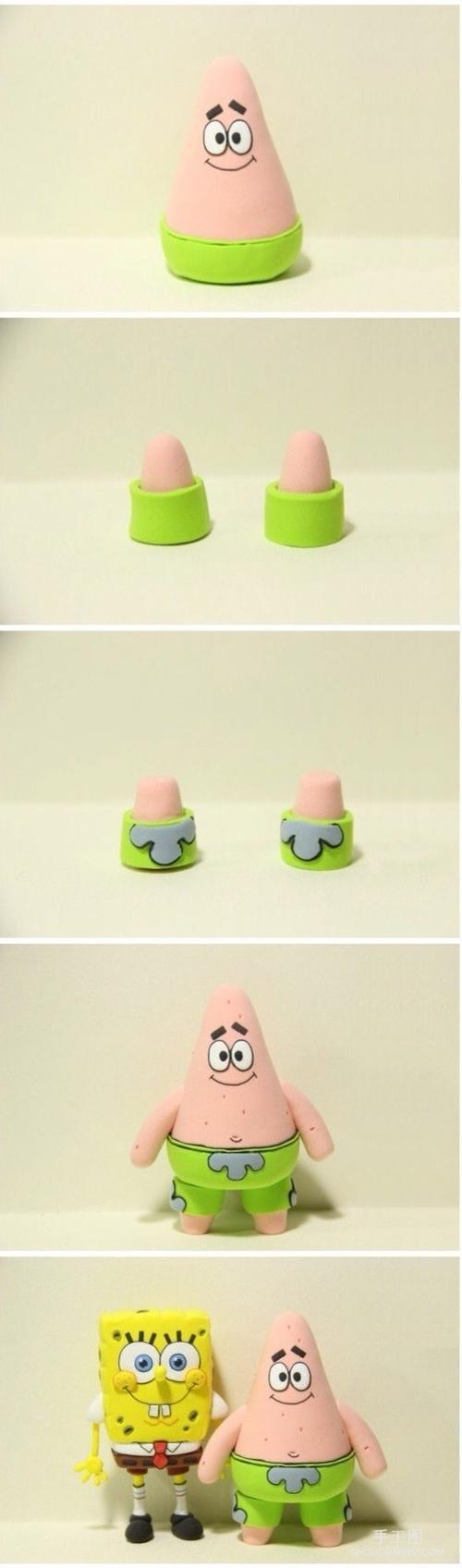 粘土手工海绵宝宝胖大星