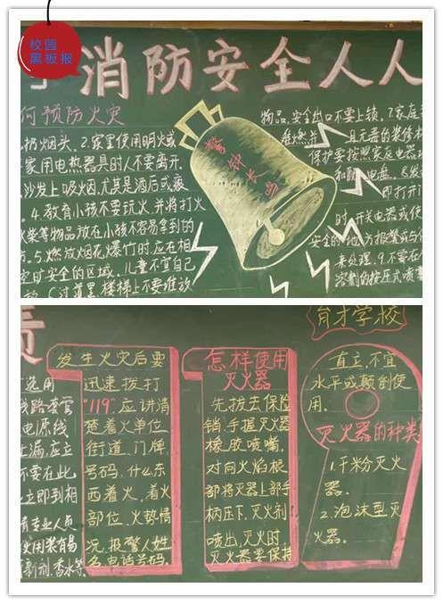 防火无小事消防心中记---育才小学举办全校消防安全知识黑板报活动