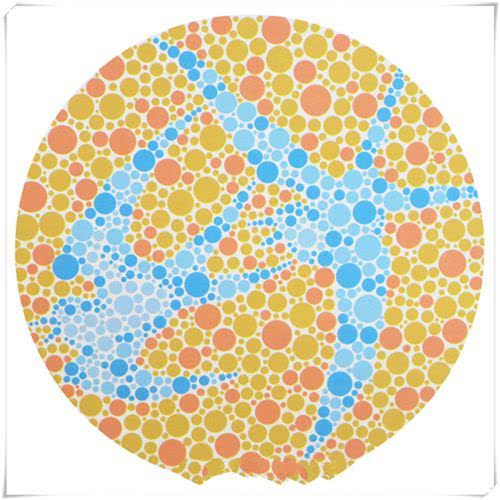 5张色盲色弱检测图第3张有些奇怪最后一张最难识别