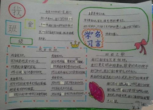 《我们的班级》手抄报