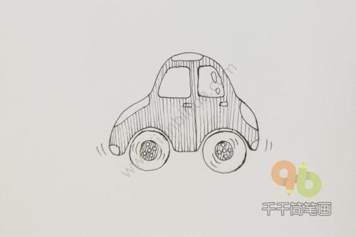 交通 汽车 小汽车简笔画  小汽车简笔画,由动力驱动,汽车具有4个或4个