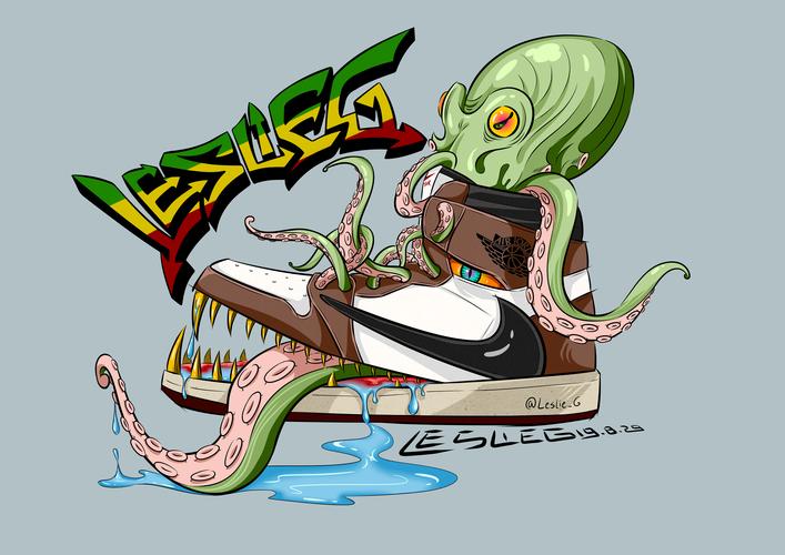 寄生球鞋系列|插画|涂鸦/潮流|leslie_g高皓 - 原创作品 - 站酷