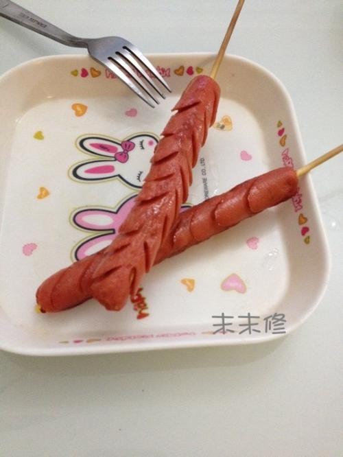 烤箱版 路边摊小吃 烤火腿肠