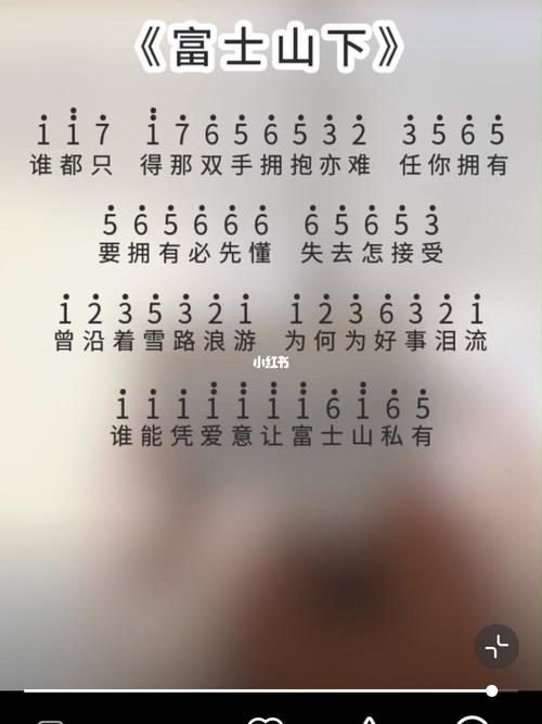 拇指琴琴谱 富士山下_富士山_拇指琴_琴谱_娱乐_音乐