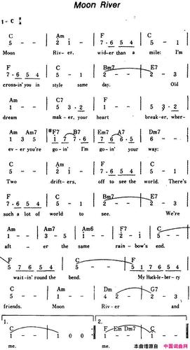 [美]moonriver月亮河([美]moon river月亮河)