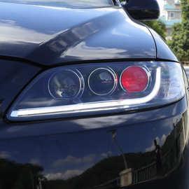 03-15款6大灯总成改装海5透镜马六光导led日行灯氙气大灯
