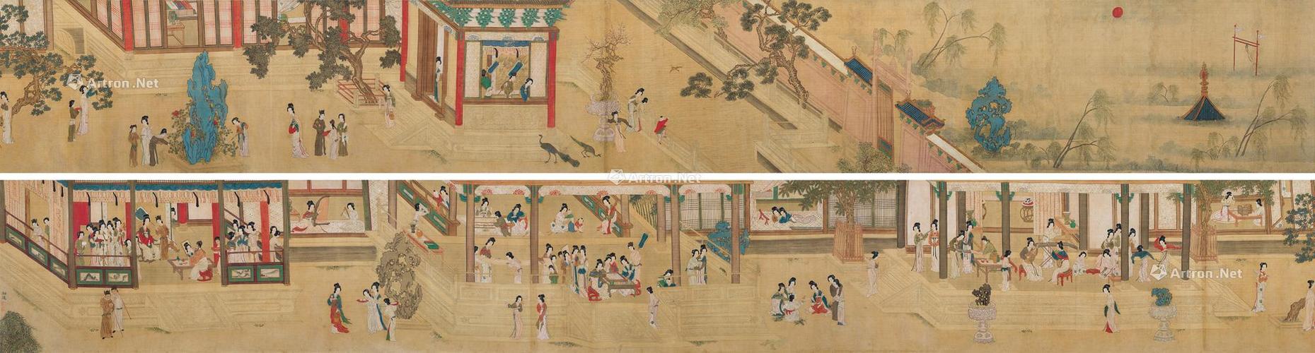 【汉宫春晓图 手卷 绢本】拍卖品_图片_价格_鉴赏_绘画_雅昌艺术品