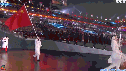 2018平昌冬奥会gif 开幕式gif 中国队gif soogifgif