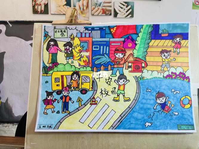 平安校园绘画_绘画_绘画日常_文化_绘画