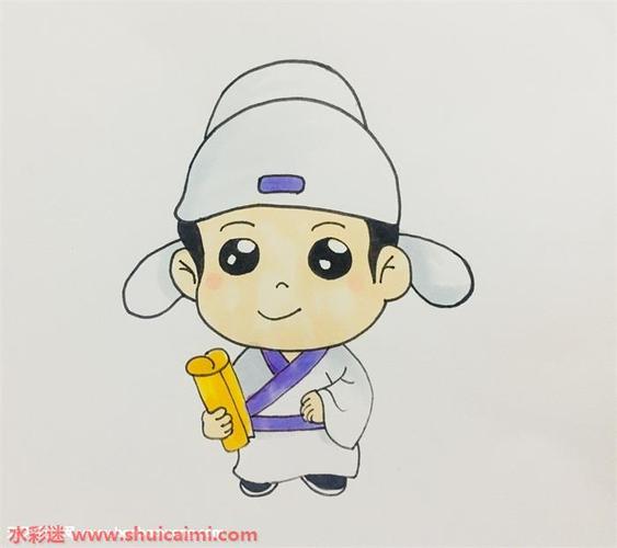 诗人怎么画诗人简笔画步骤