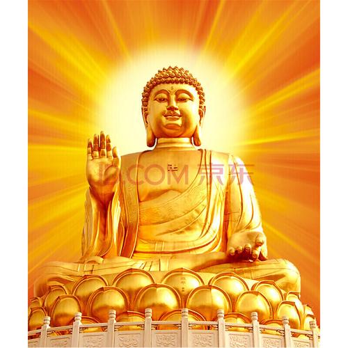 金身如来佛像画挂画释迦牟尼佛像画像图片立体水晶版画 3寸 (6*9)厘米