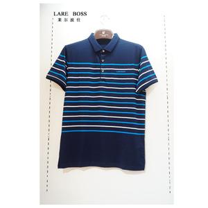 lare boss(莱尔波仕)男士夏季翻领短袖双丝光棉t恤