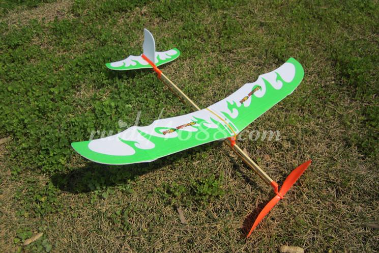 新款雷鸟单翼橡皮筋动力飞机滑翔机 diy