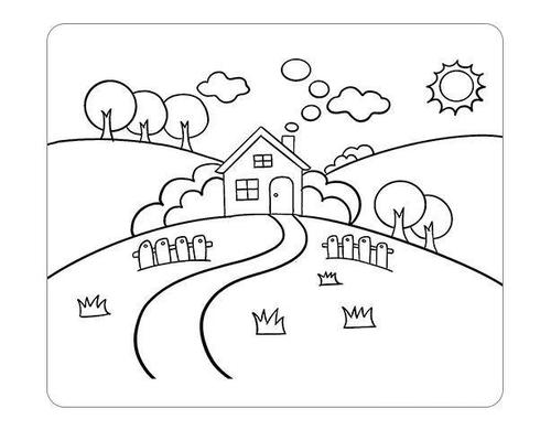 春天到了,教你画一幅漂亮的风景简笔画「视频教程」