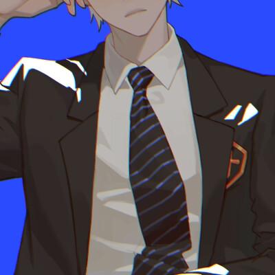 冷酷动漫西装头像男生图片