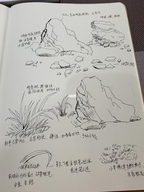 石头 速写画法_绘画_文化_绘画