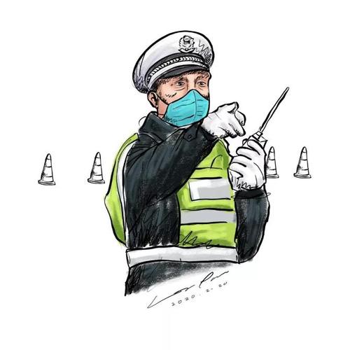 警察简笔画 警察叔叔能保护我们免受坏人的欺负,守卫着我们的家园