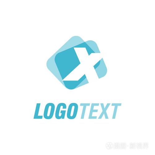 矢量字母x标志图标设计模板元素.