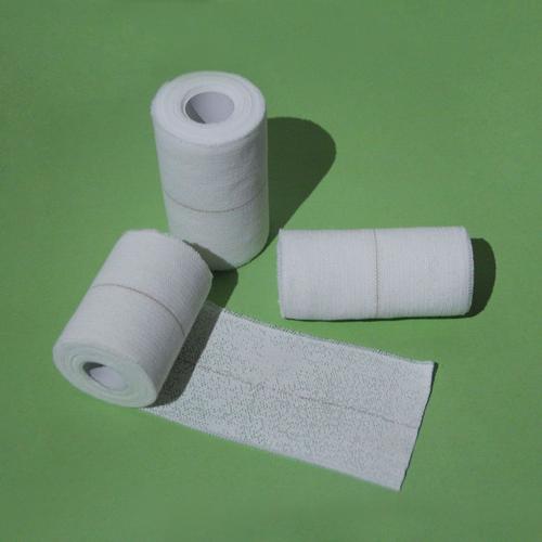 棉自粘弹性绷带 重粘性弹性绷带 单面涂胶 黄色中线