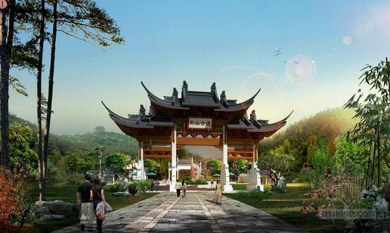 [方案][湖北]传承文明古典寺庙景观规划设计方案vip