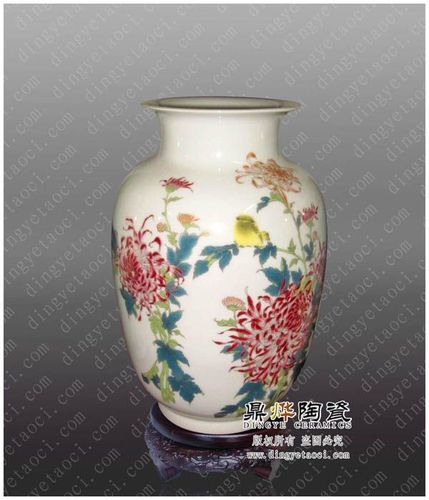 景德镇陶瓷厂家生产批发景德镇纯手工粉彩陶瓷花瓶