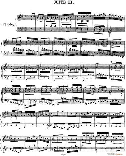 英国组曲no 3 巴赫 g小调 3rd suite bwv 808 歌谱简谱网