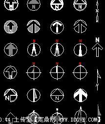 画图纸指北的标志是什么样子的