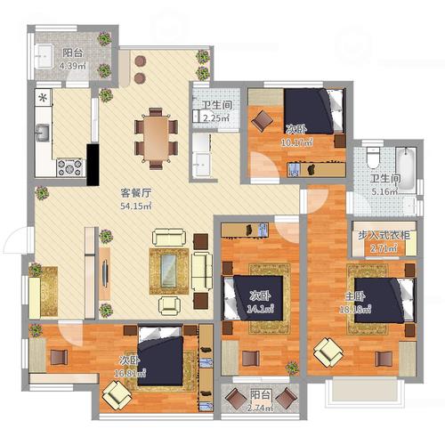 原户型三室两厅可否改成四室两厅