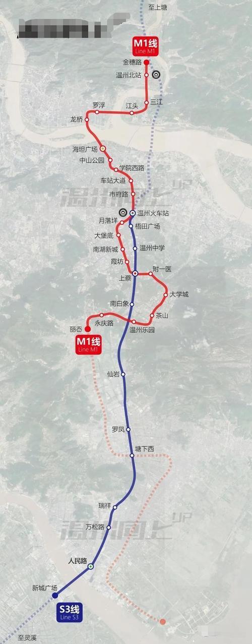 温州轨道交通s3线温州站鹿城瓯海瑞安平阳龙港苍南