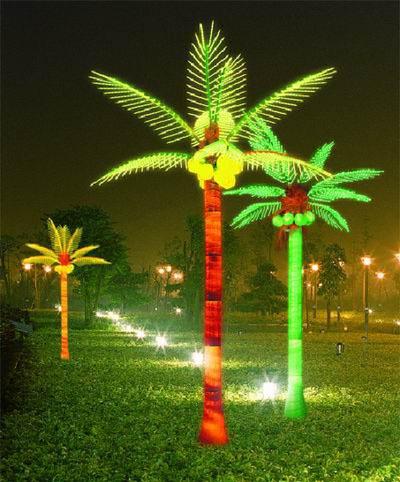 led棕榈树led椰树灯发光树彩灯树led椰树新年装饰树小区道路亮化