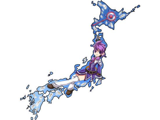 萌系萝莉爱莎化身日本地图