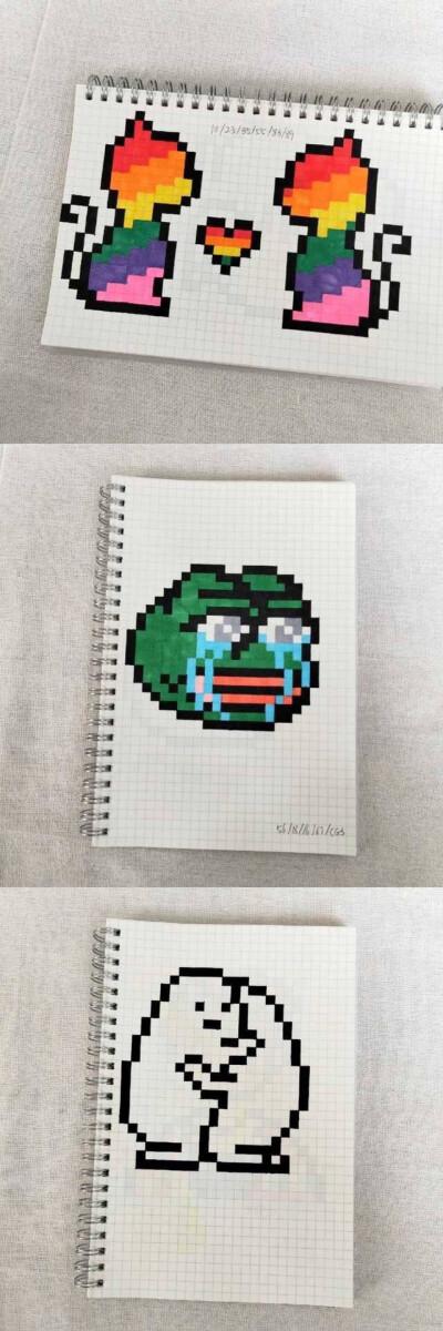 像素网格画―表情包