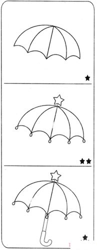 怎么画雨伞详细步骤简笔画教程