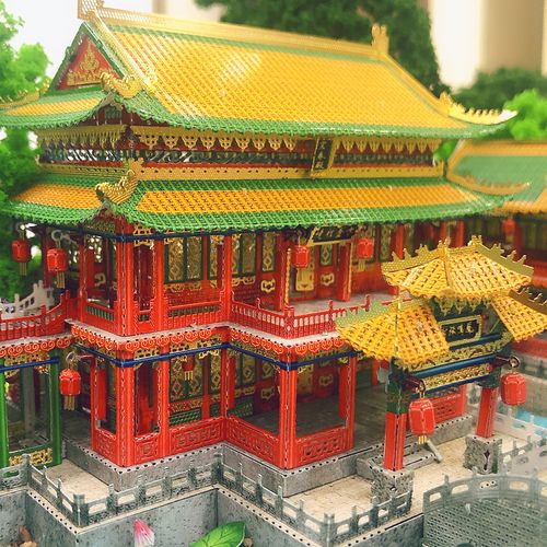 南源钢达圆明园方壶胜境金属拼图装模型手工建筑diy小屋生日礼物