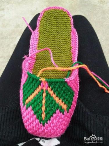 手工编织钩毛线拖鞋 居家 手工拖鞋编织拖鞋图案