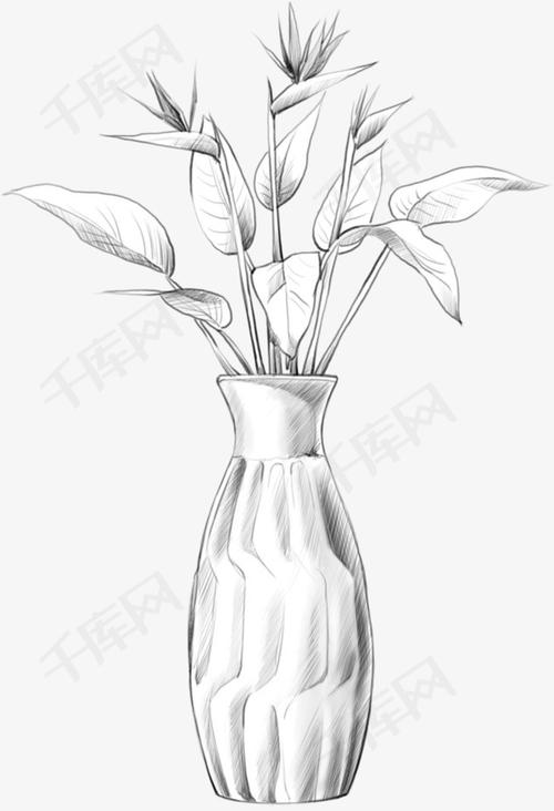 卡通手绘插花花瓶