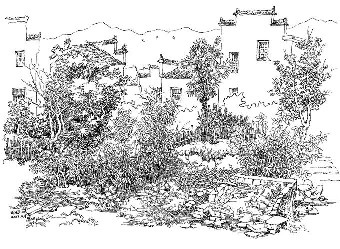皖南印象～屏山写生作品集～这是我近几年在黟县屏山的钢笔速写写生