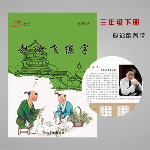 购客正版赵汝飞练字部编版小学同步三年级下册硬笔楷书梯形格字帖儿童