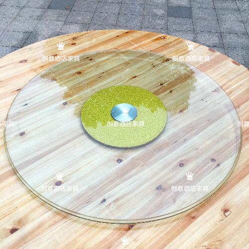 [创意酒店家具] 酒店转盘大圆桌转盘钢化玻璃转盘家用圆桌转盘餐桌