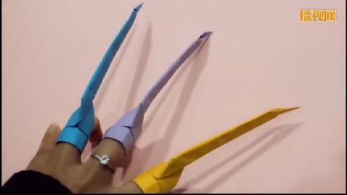 儿童手工折纸狼爪