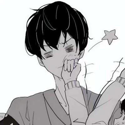 动漫情侣头像一男一女黑白高清图片