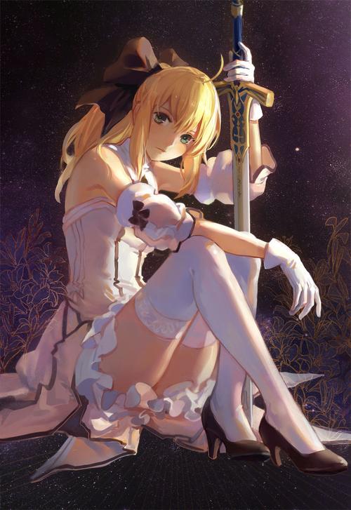 求saber lily(白saber)的白礼服高清图,像这样的